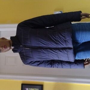 Wms. Small Reebok jacket EUC side zip pockets one inner zip pocket. Dk. Navy